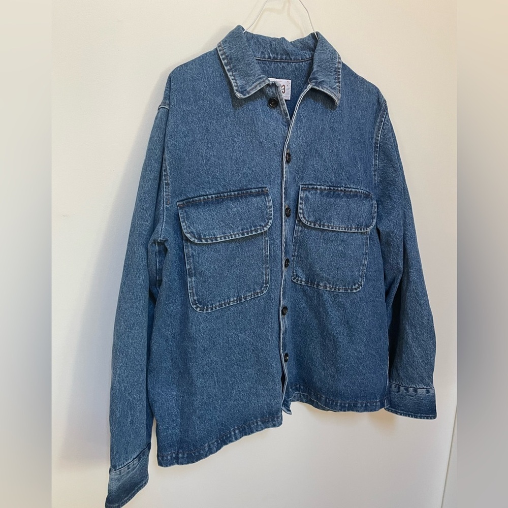 NWOT LC23 Embroidered Denim Overshirt Size XL - Picture 8 of 12